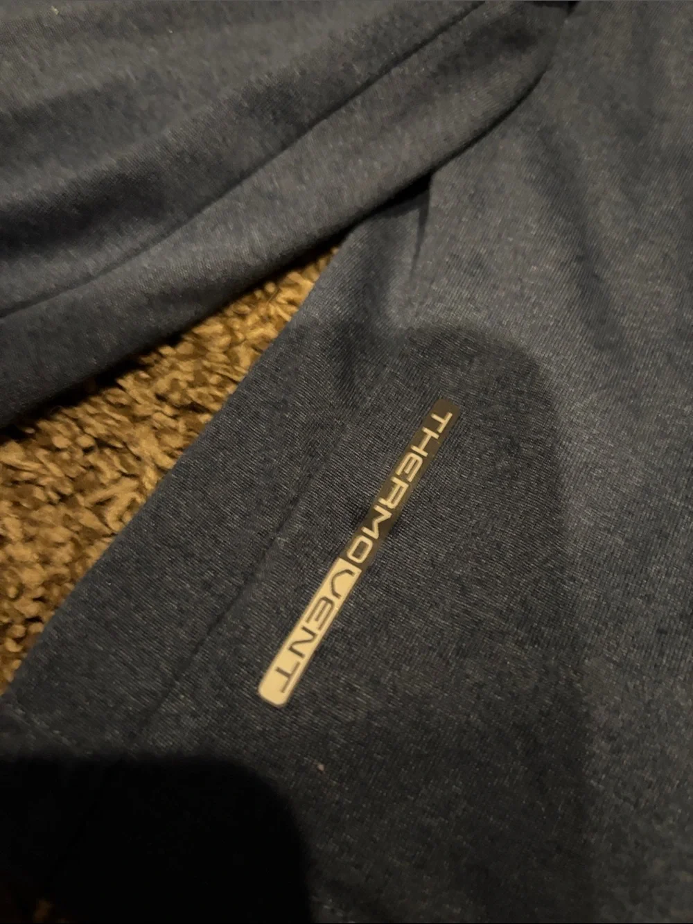 Polo by Ralph Lauren Navy Quarter-Zip Pullover with Yellow Accents